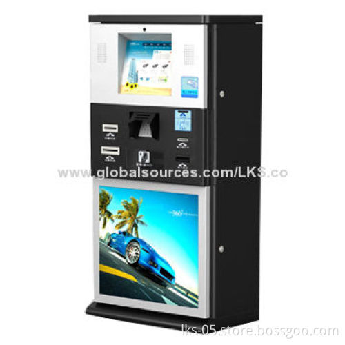 Financial Kiosk for Community Payment Self Service with Card Reader and AD Light Box